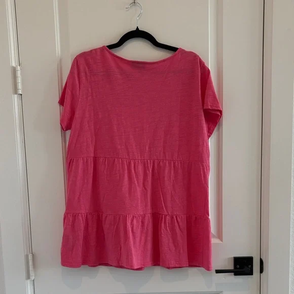 Nursing Queen Ruffle Nursing Top Watermelon Pink Hidden Zipper Babydoll M - Picture 6 of 6